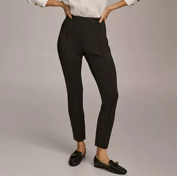 Donna Karan High Rise Slim Stretch Slacks Trousers - Picture 1 of 14